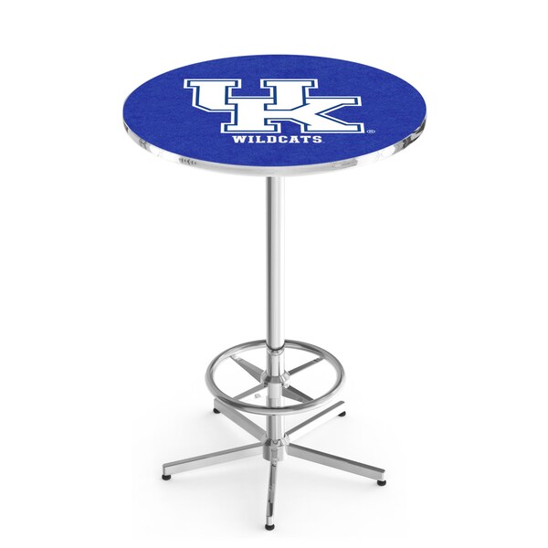 Holland Bar Stool Co 42" Chrome Kentucky "UK" Pub Table L216C4228UKY-UK - main